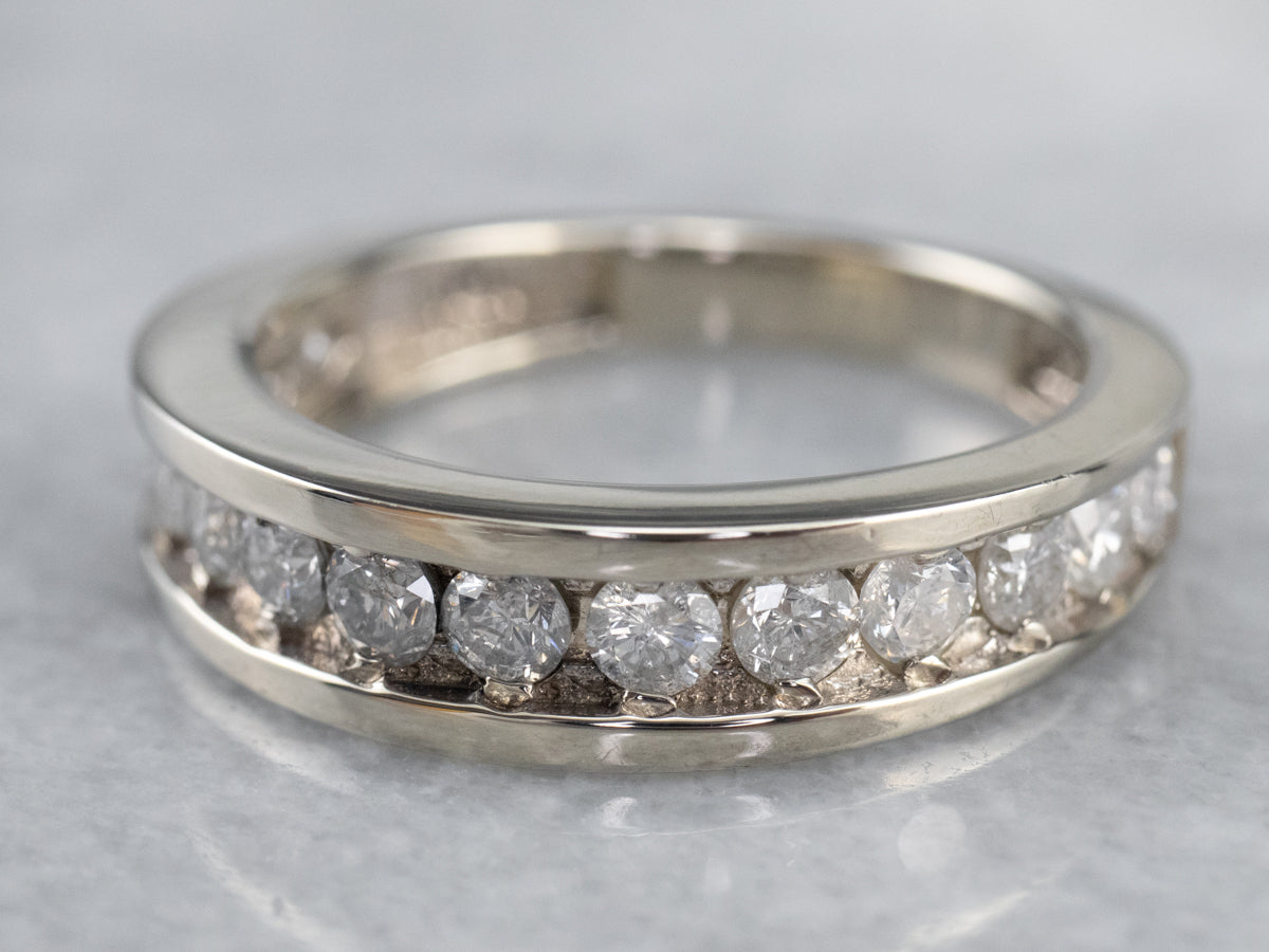 Diamond White Gold Wedding Band