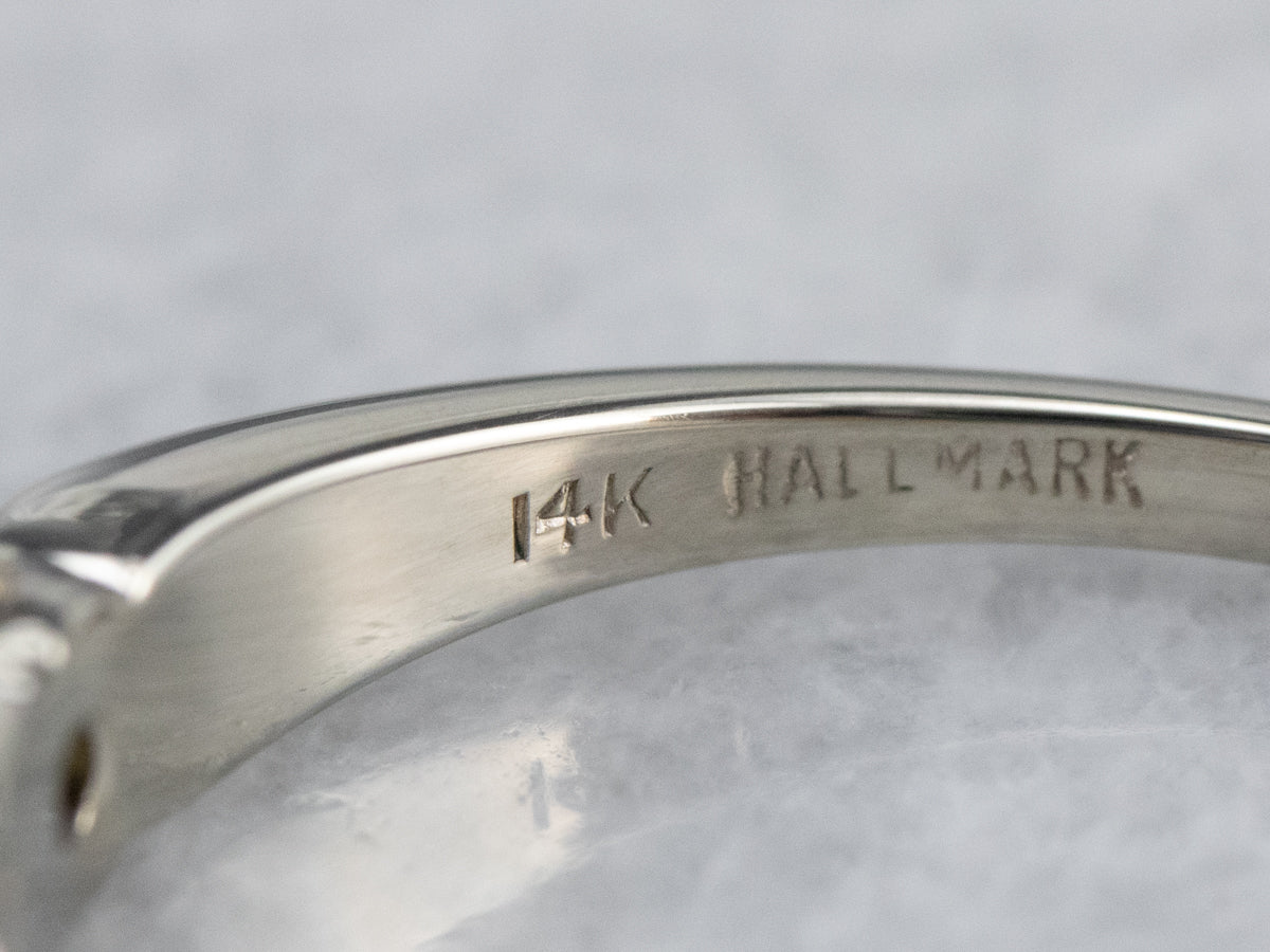 Four Diamond White Gold Band Ring