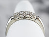 Four Diamond White Gold Band Ring