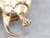 Vintage Gold Turtle Charm Pendant