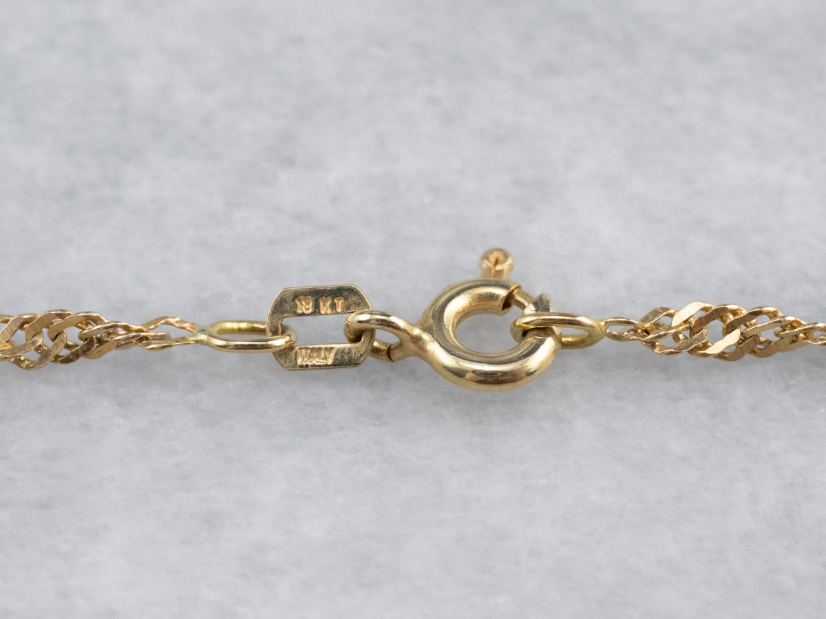 Yellow 18K Gold Twisted Curb Chain