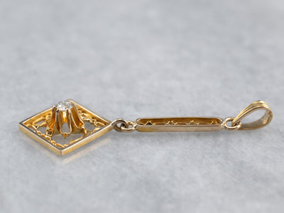 Gold Buttercup Diamond Pendant