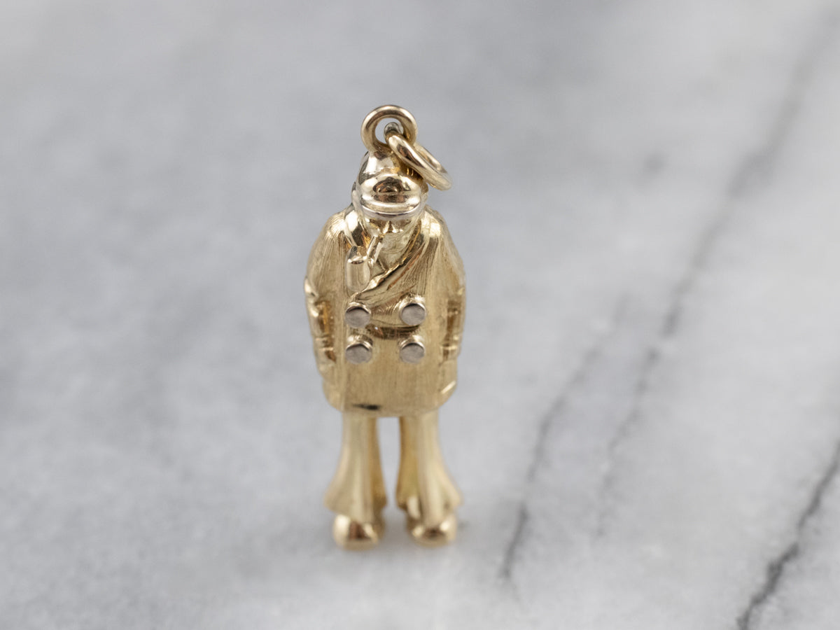 Vintage Gold Sea Captain Pendant