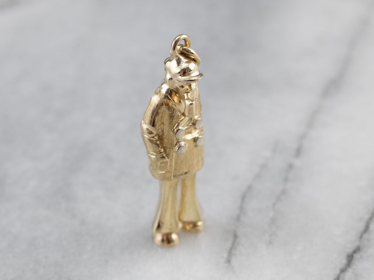 Colgante de capitán de mar de oro vintage