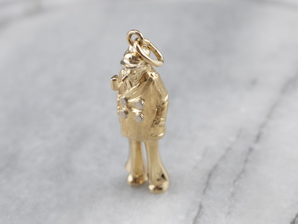 Vintage Gold Sea Captain Pendant