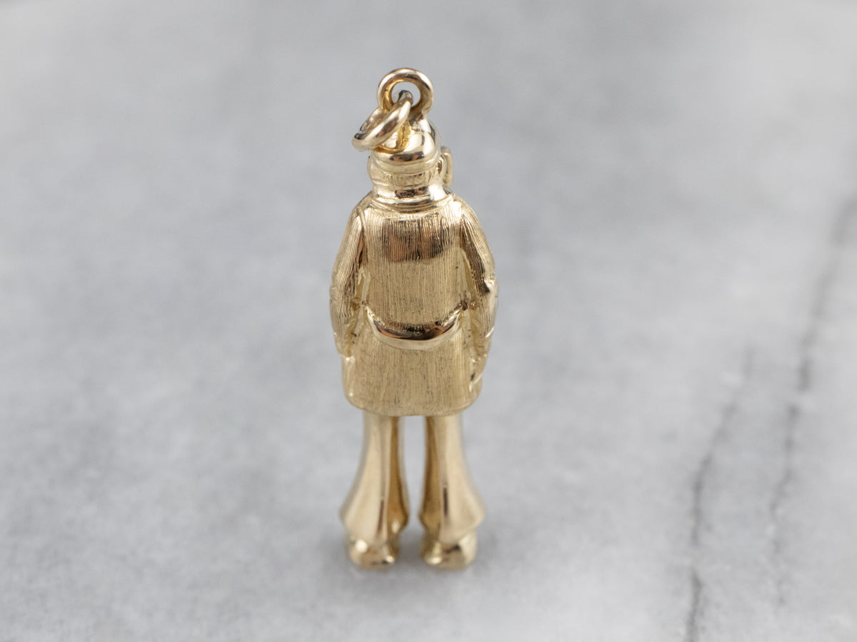 Vintage Gold Sea Captain Pendant