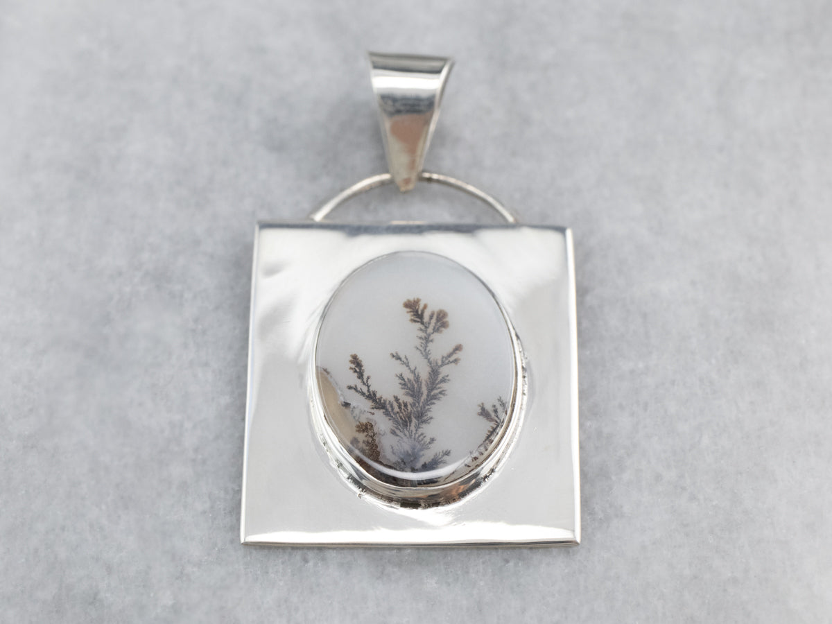 Sterling Silver Dendritic Agate Pendant