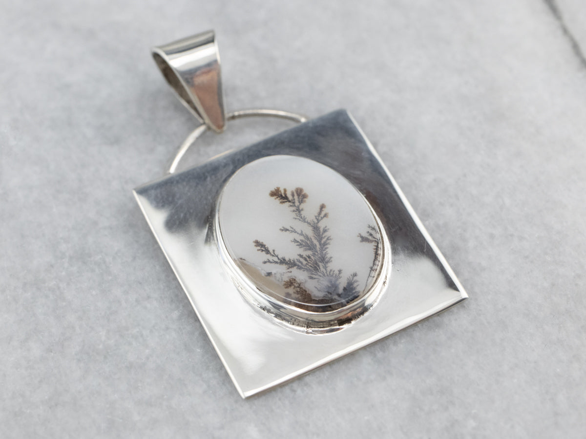 Sterling Silver Dendritic Agate Pendant