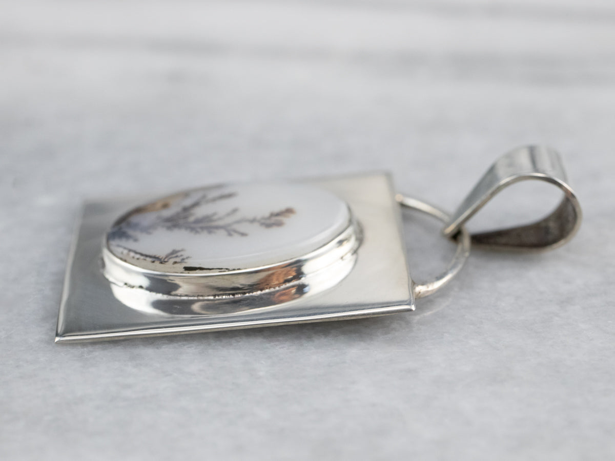 Sterling Silver Dendritic Agate Pendant