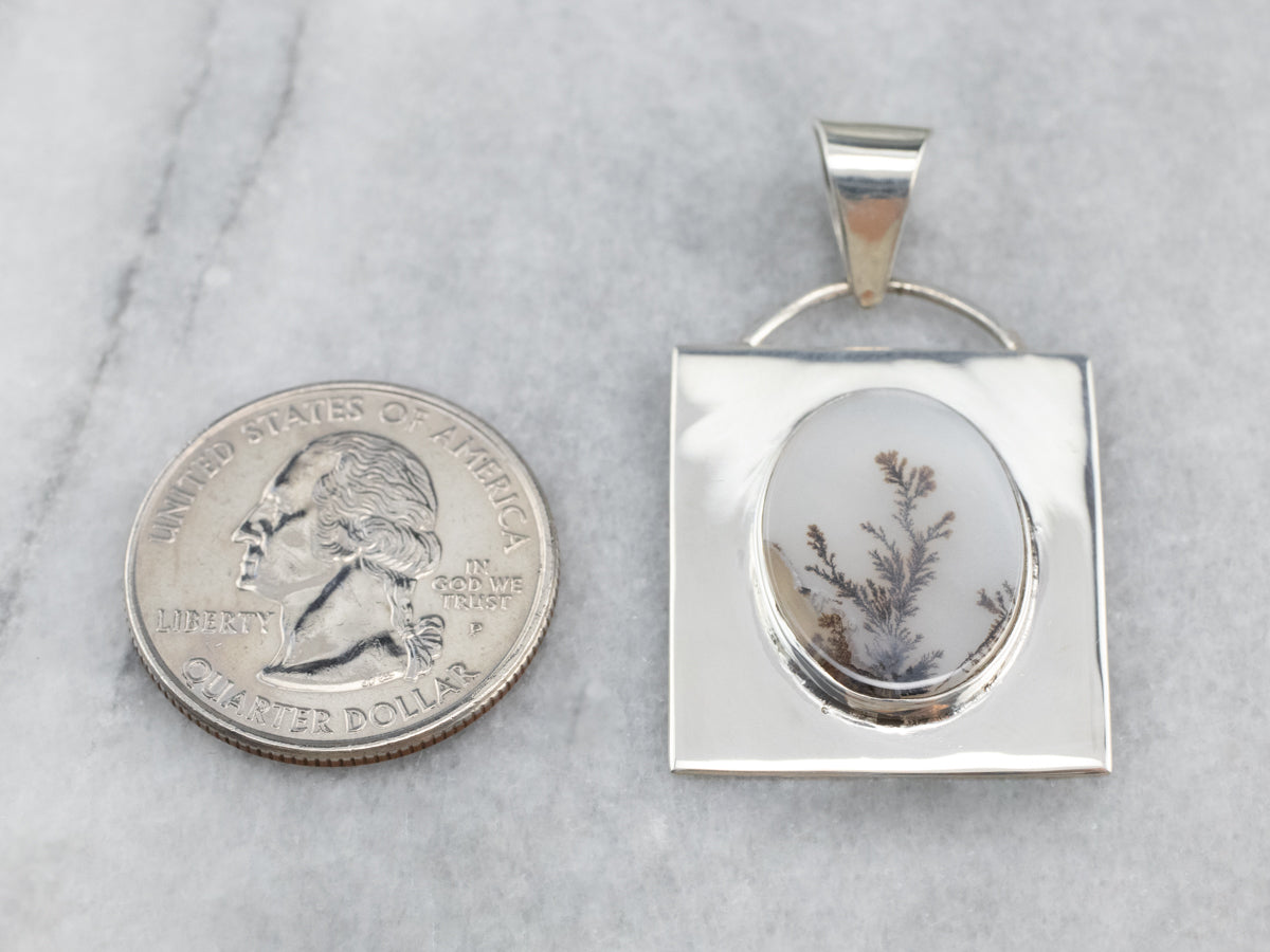Sterling Silver Dendritic Agate Pendant