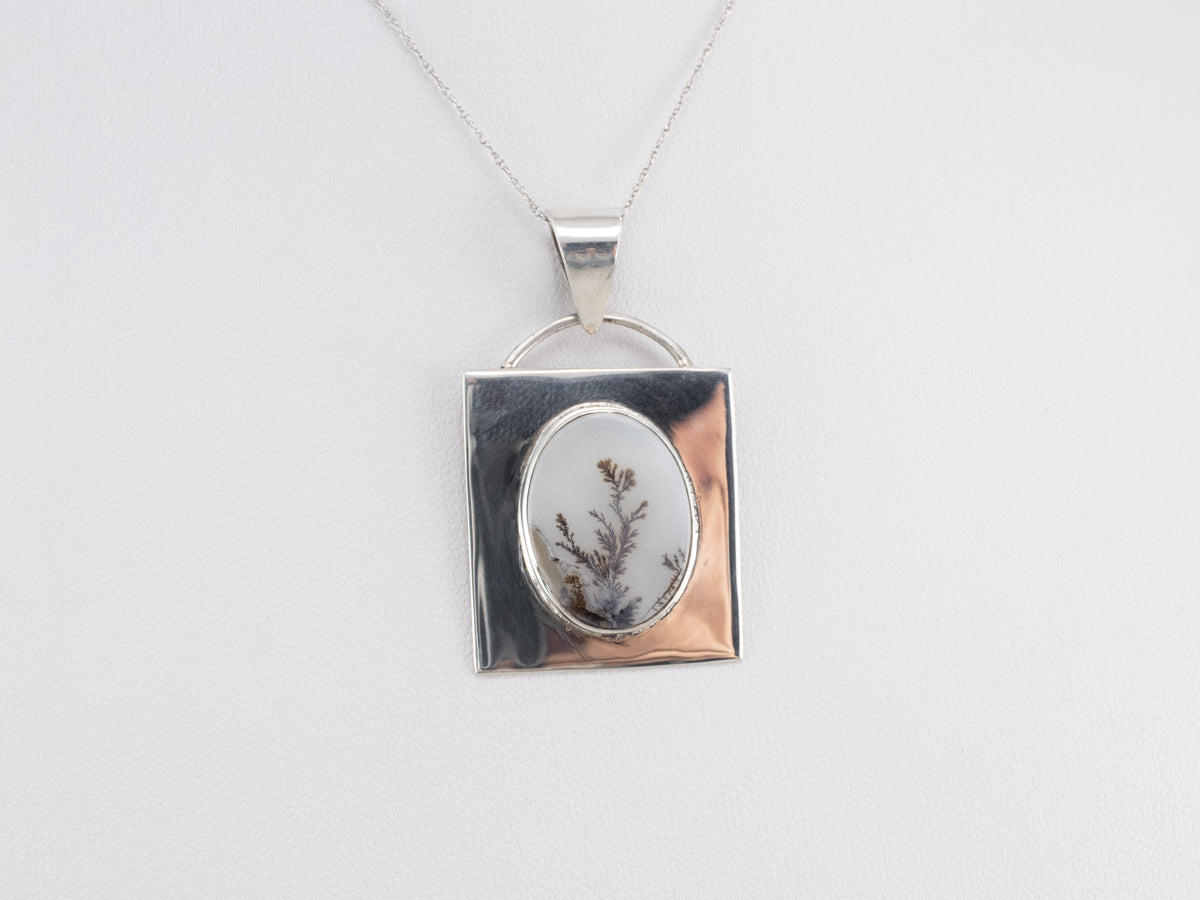 Sterling Silver Dendritic Agate Pendant
