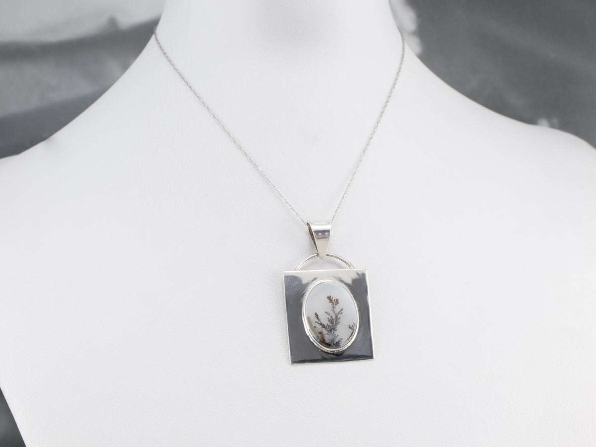 Sterling Silver Dendritic Agate Pendant