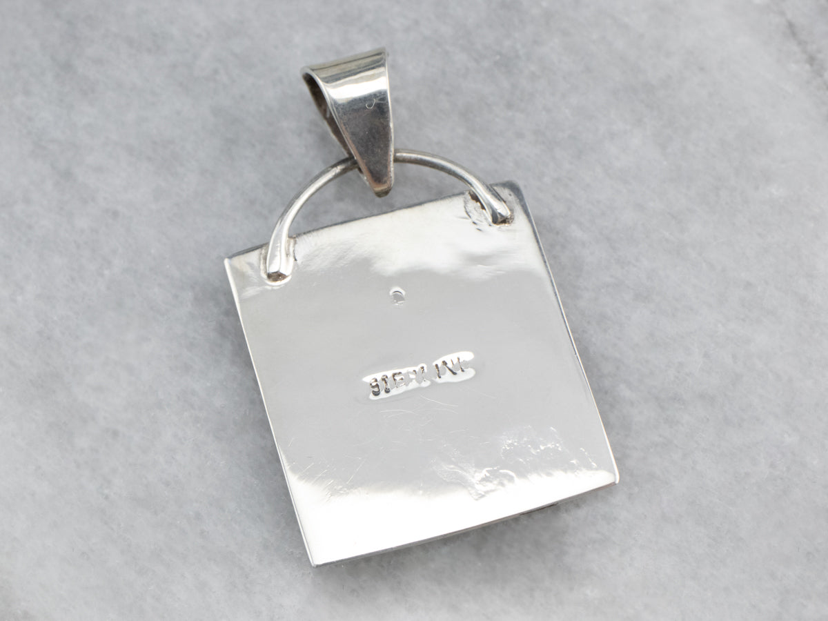 Unisex Dendritic Agate Pendant