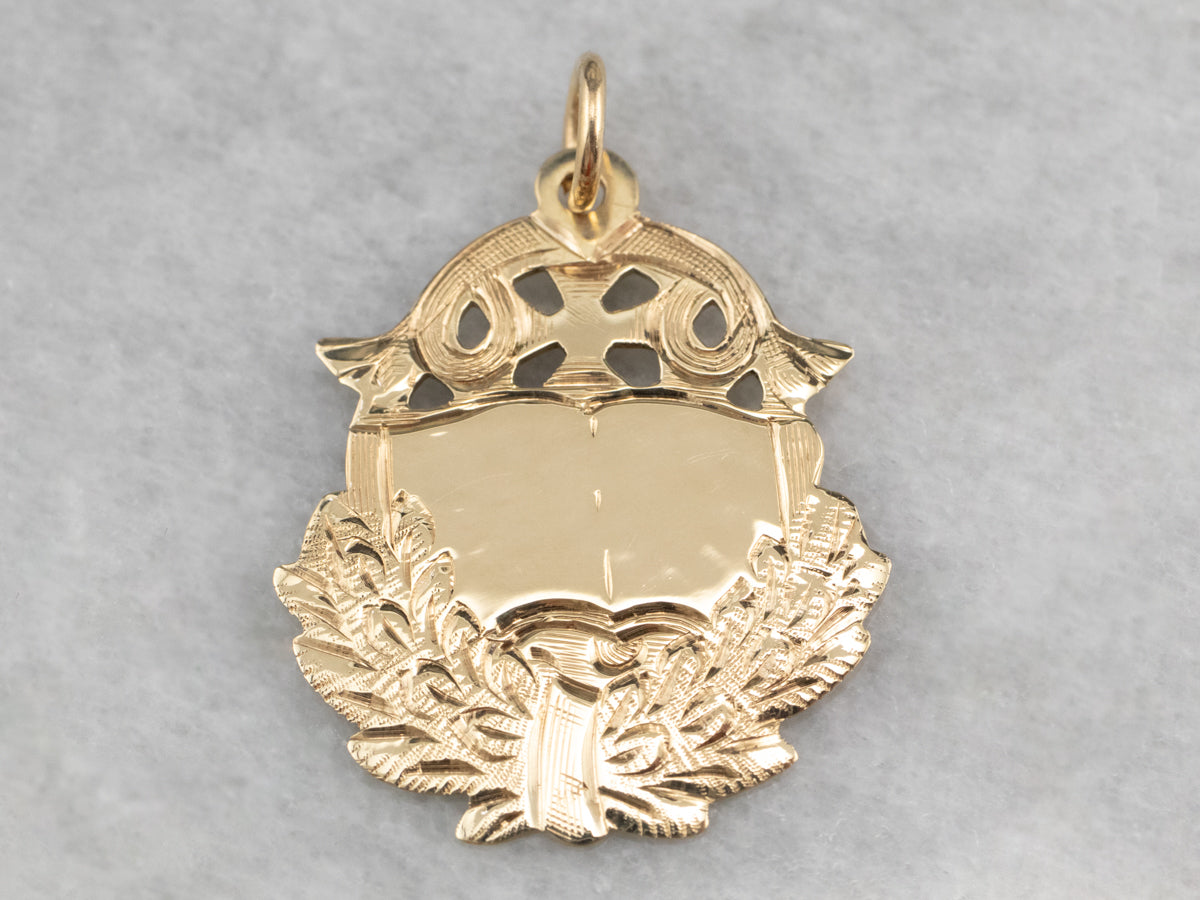 Vintage Yellow Gold Medallion