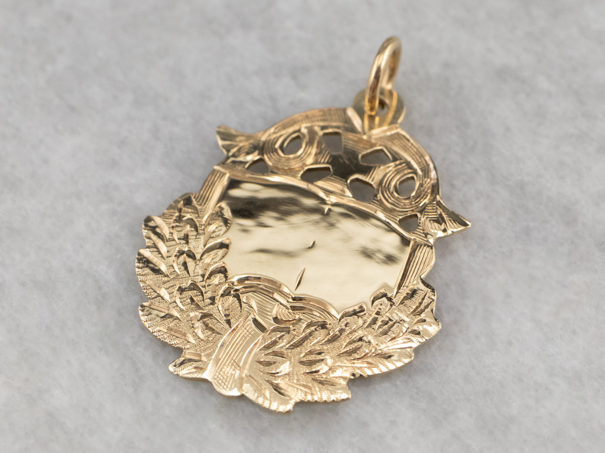 Vintage Yellow Gold Medallion