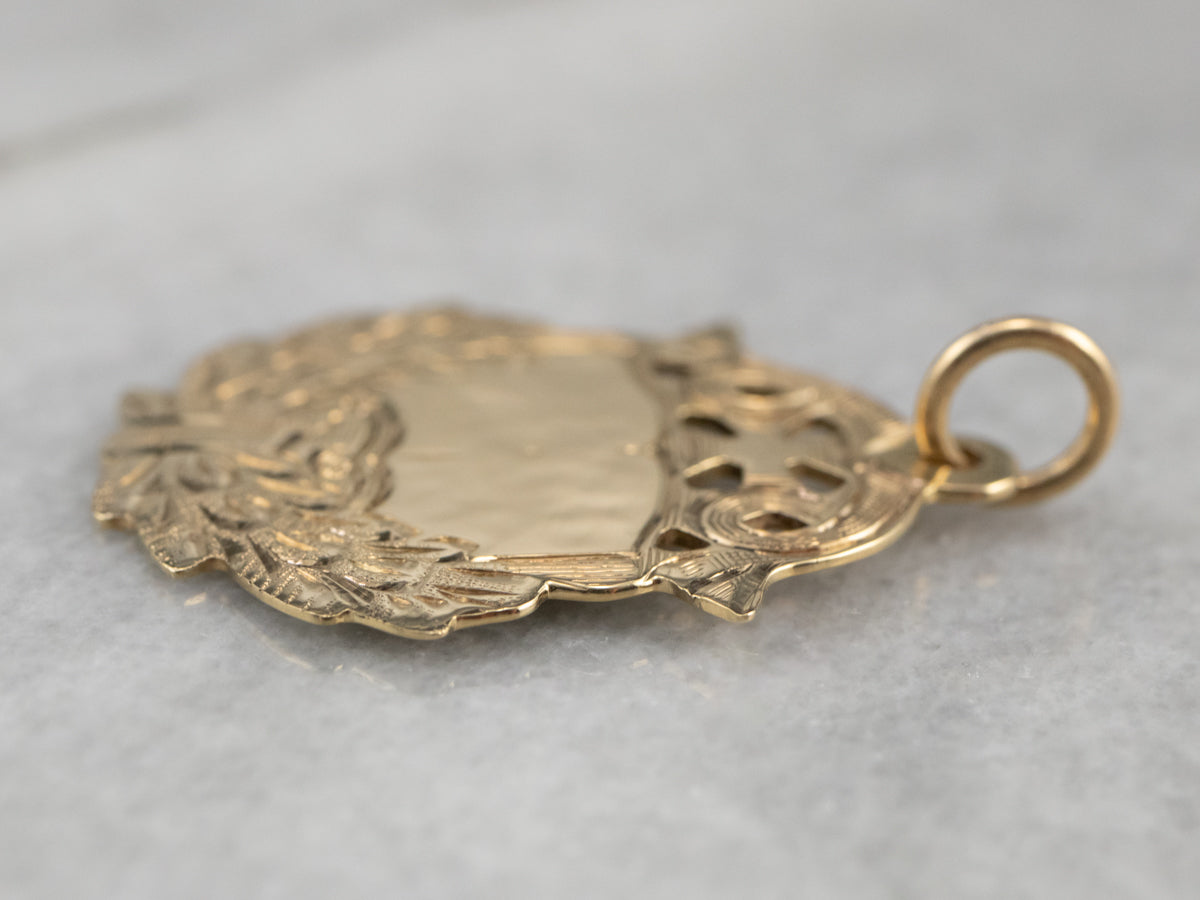 Vintage Yellow Gold Medallion