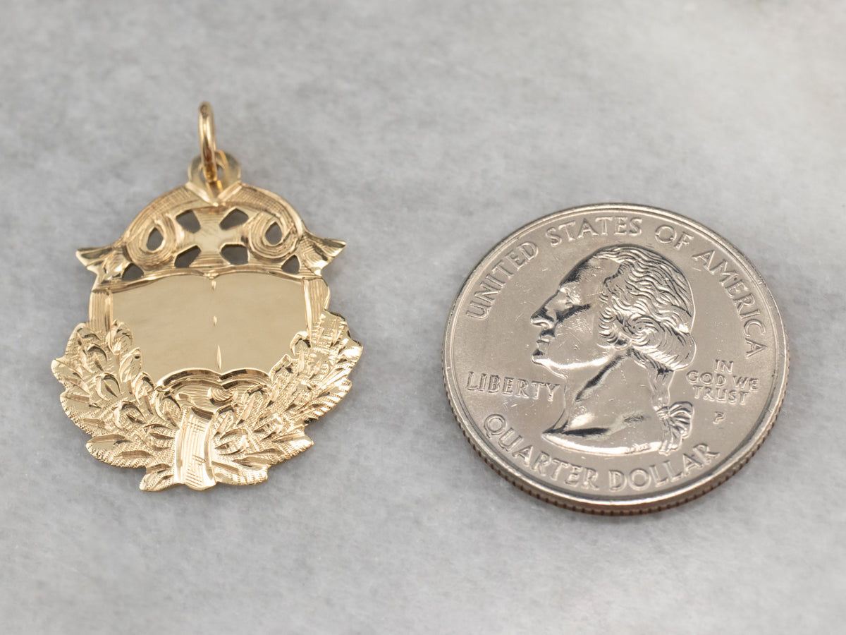 Vintage Yellow Gold Medallion