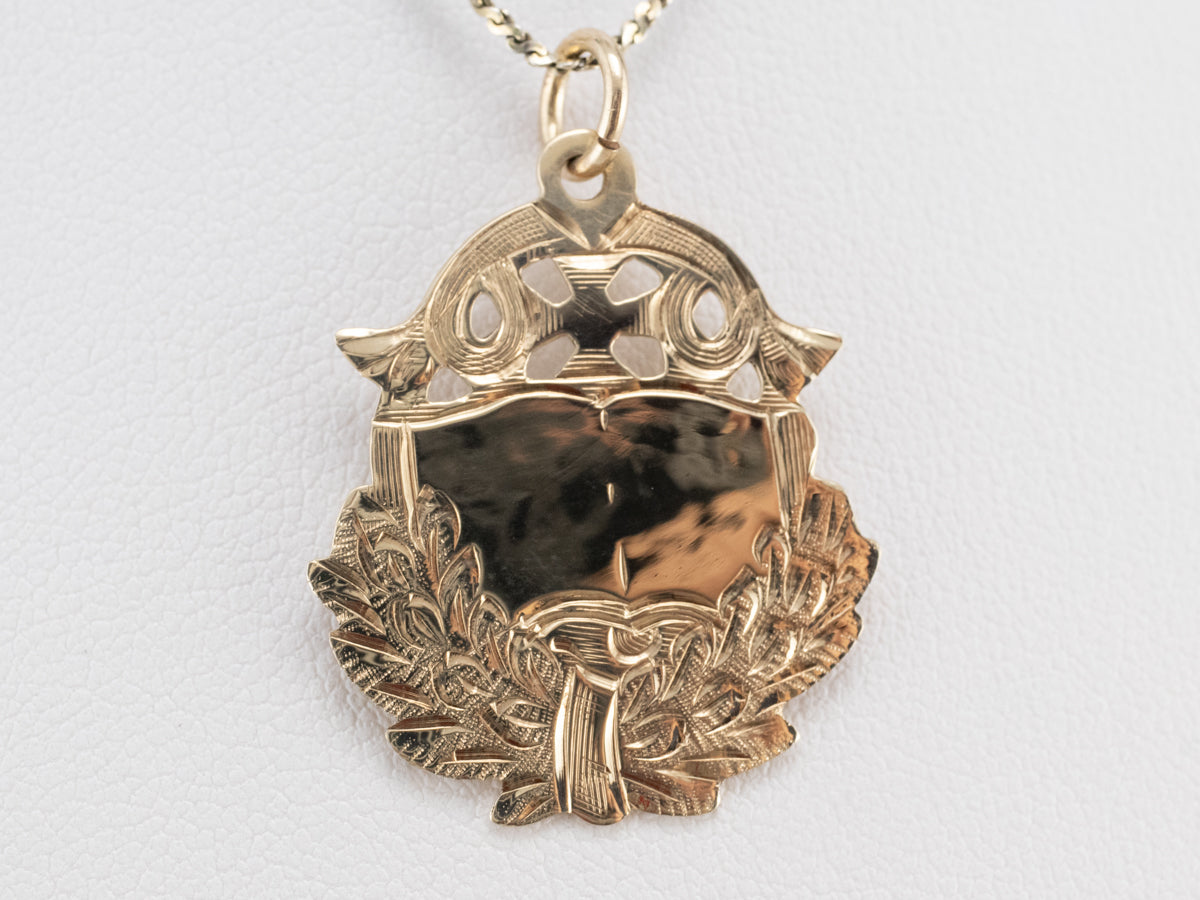 Vintage Yellow Gold Medallion