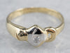 Modernist Diamond Two Tone Gold Ring