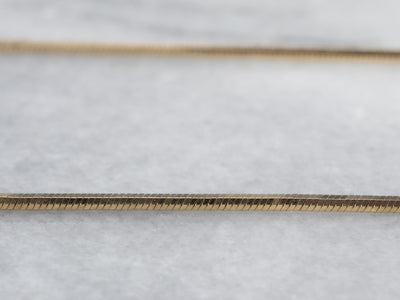20-Inch Yellow Gold Snake Chain