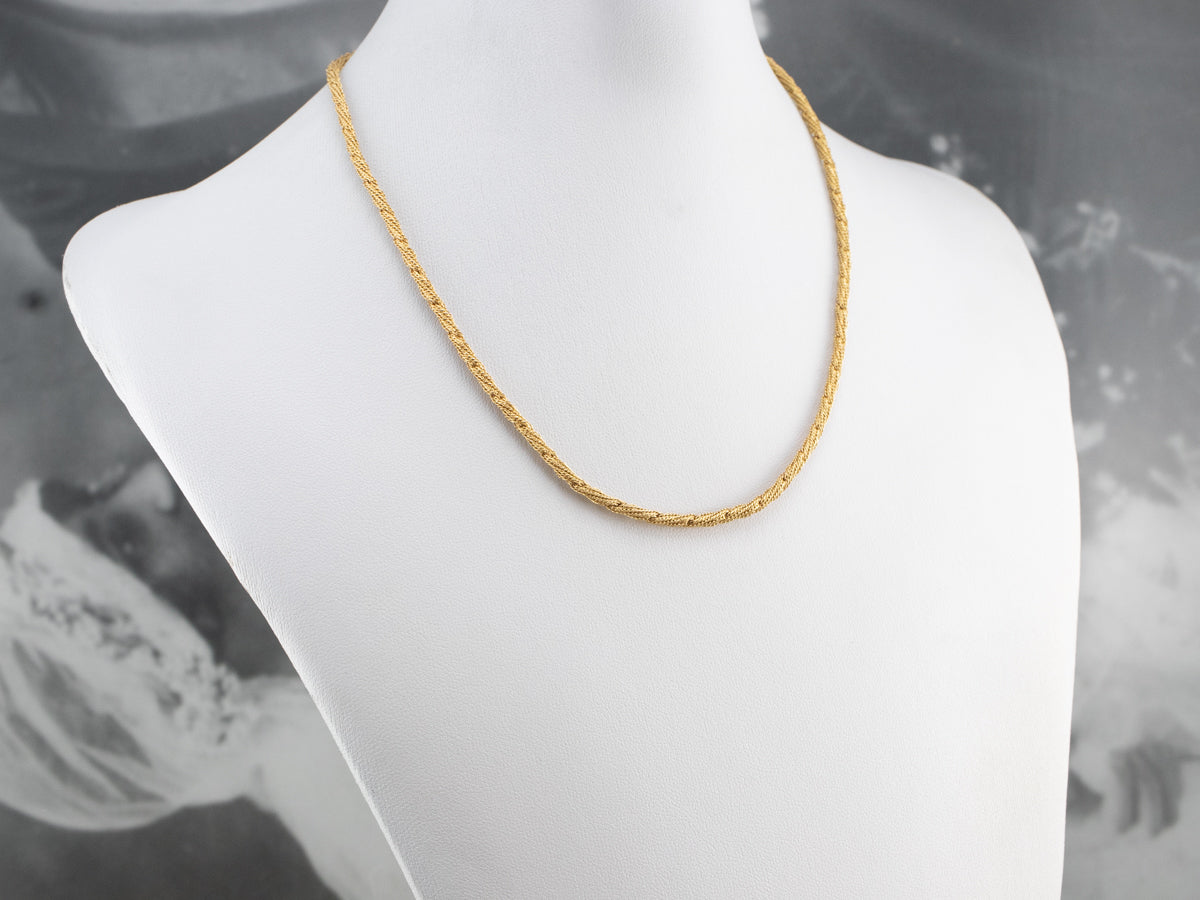 18K Gold Mesh Chain