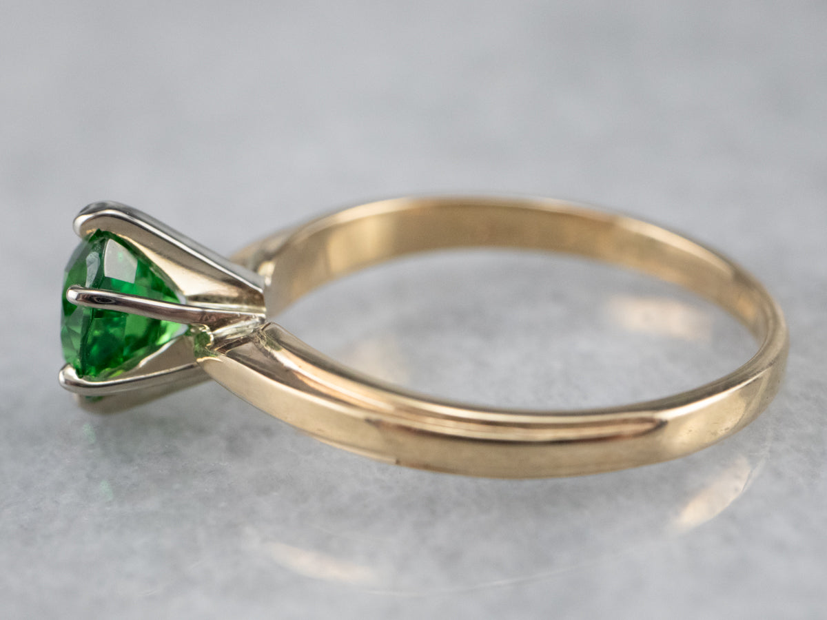 Vintage Gold Tsavorite Garnet Ring