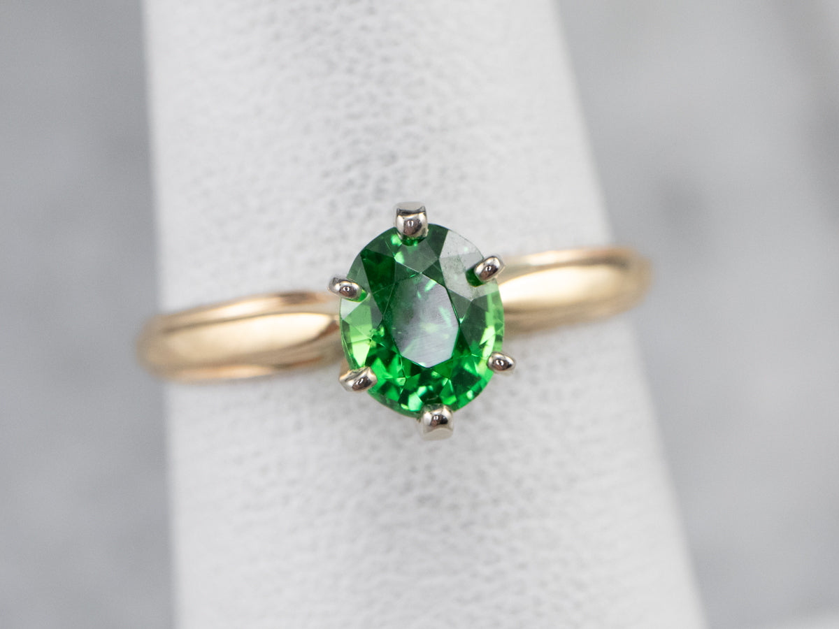 Vintage Gold Tsavorite Garnet Ring