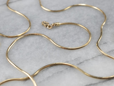 Long Italian Gold Snake Chain