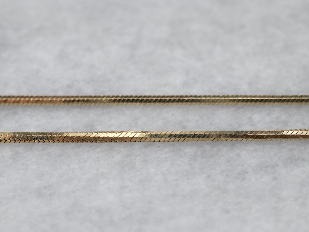 Long Italian Gold Snake Chain