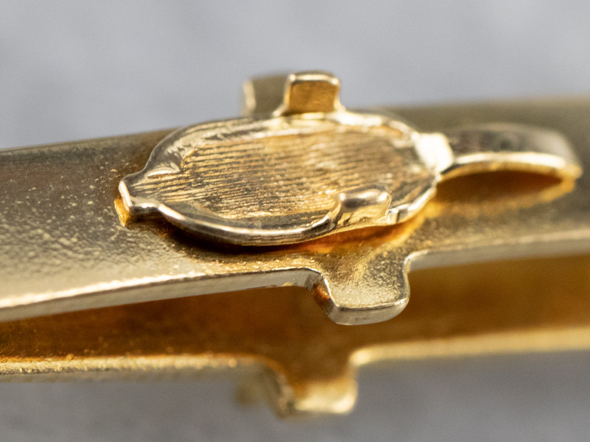 Vintage 18K Gold Skiing Charm Pendant