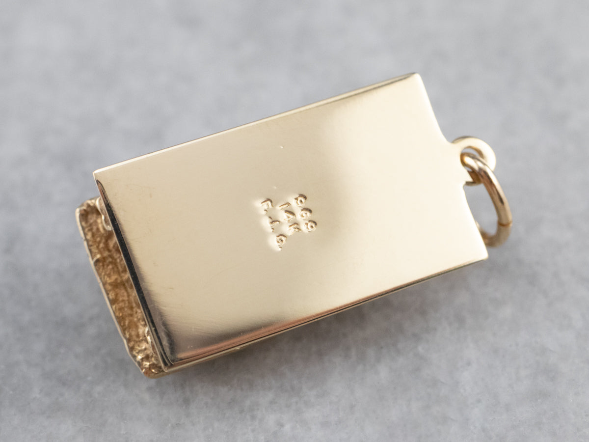 Vintage Gold House Charm Pendant