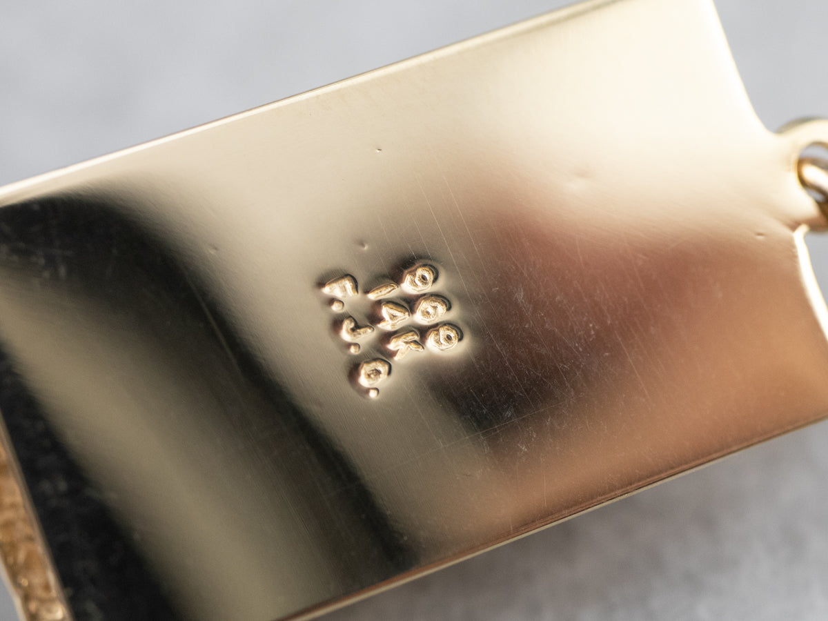 Vintage Gold House Charm Pendant