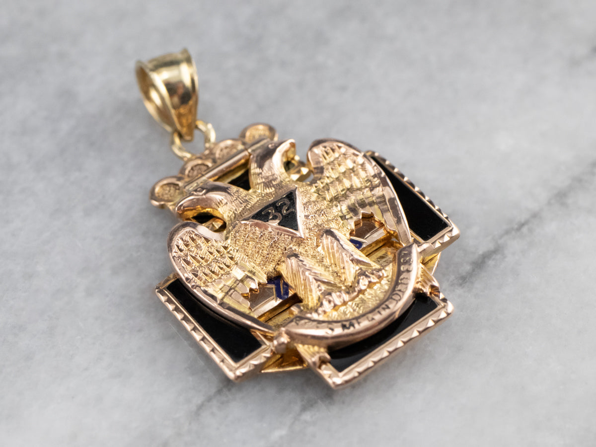Masonic Double Headed Eagle Pendant