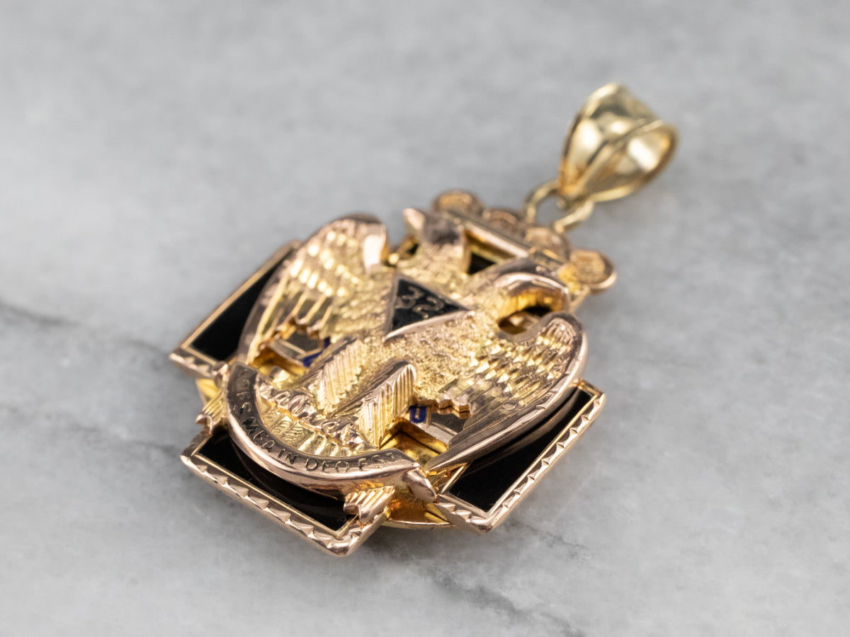 Masonic Double Headed Eagle Pendant