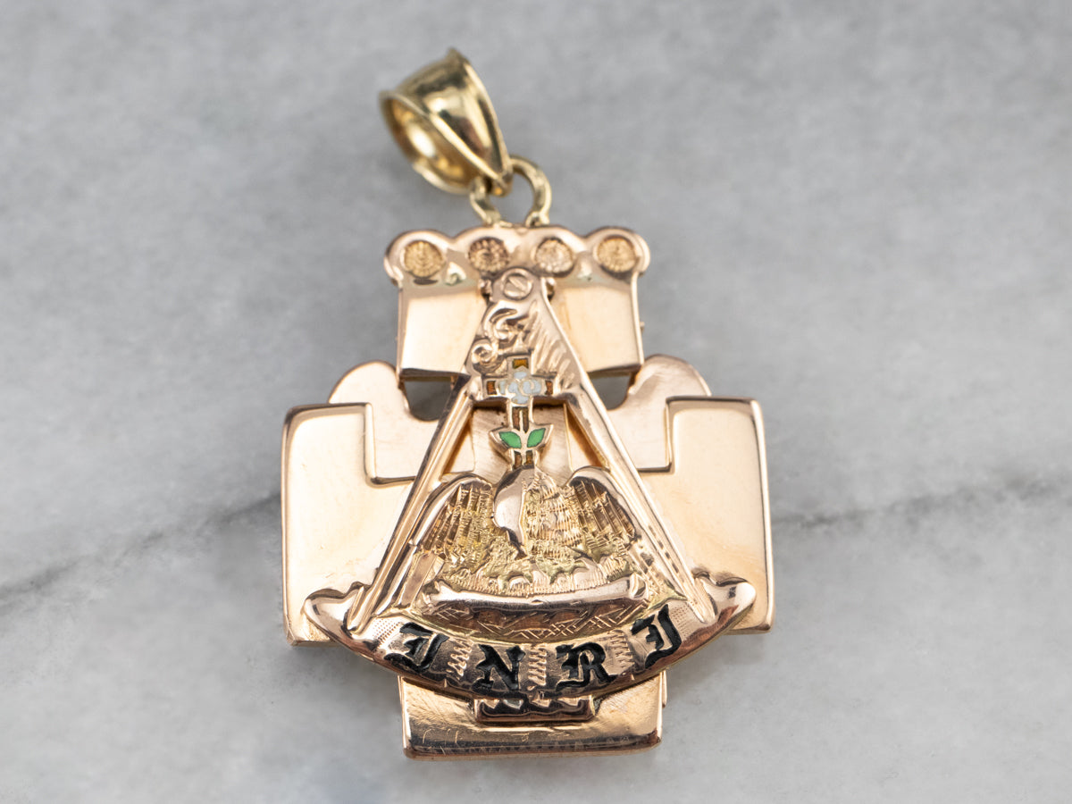 Masonic Double Headed Eagle Pendant
