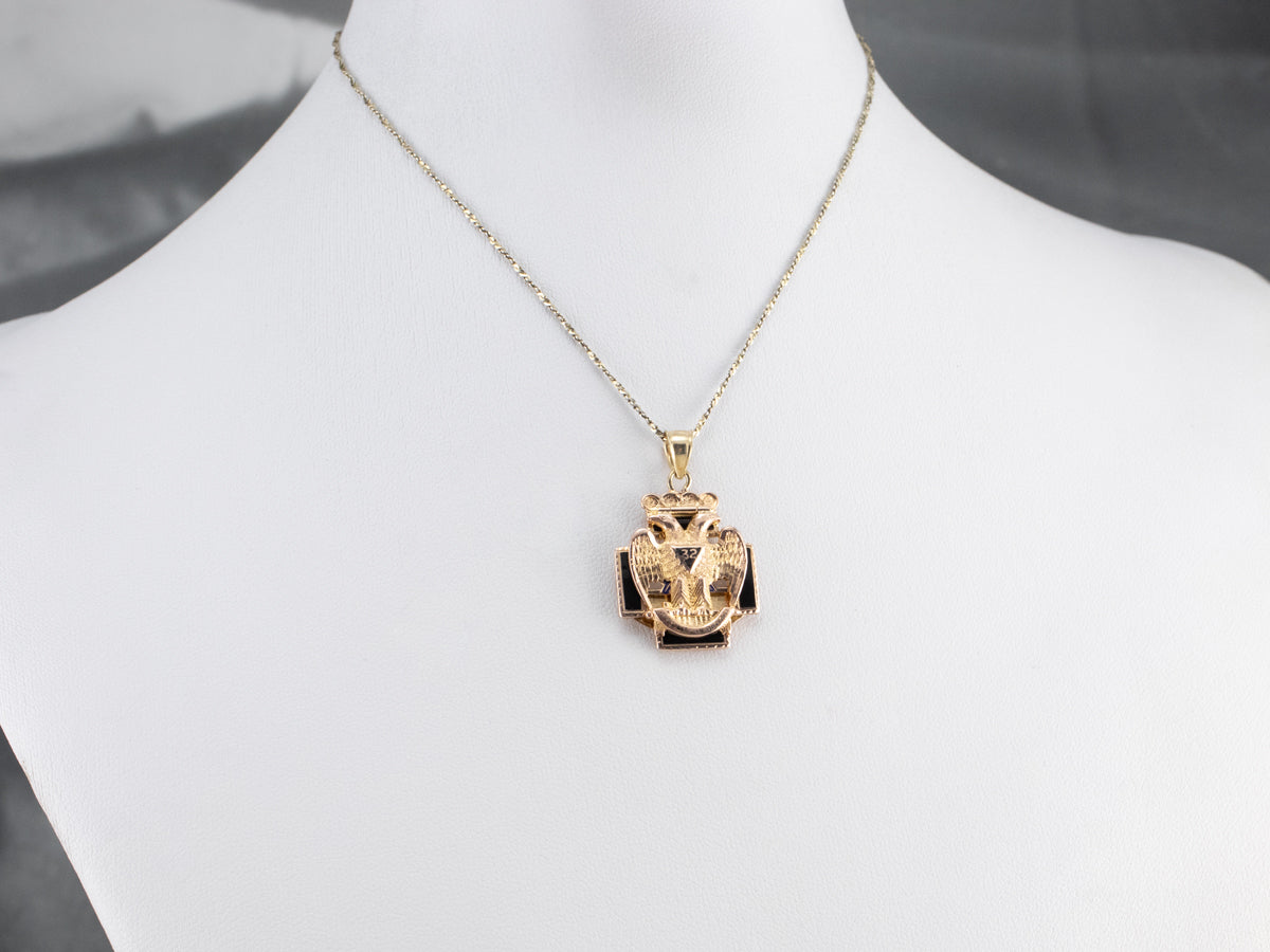 Masonic Double Headed Eagle Pendant
