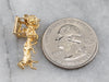 Gold Horse and Carriage Charm