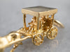 Gold Horse and Carriage Charm