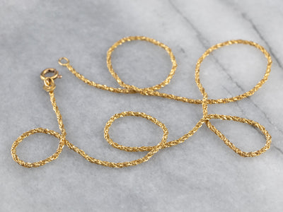 Sparkling 14K Gold Rope Chain