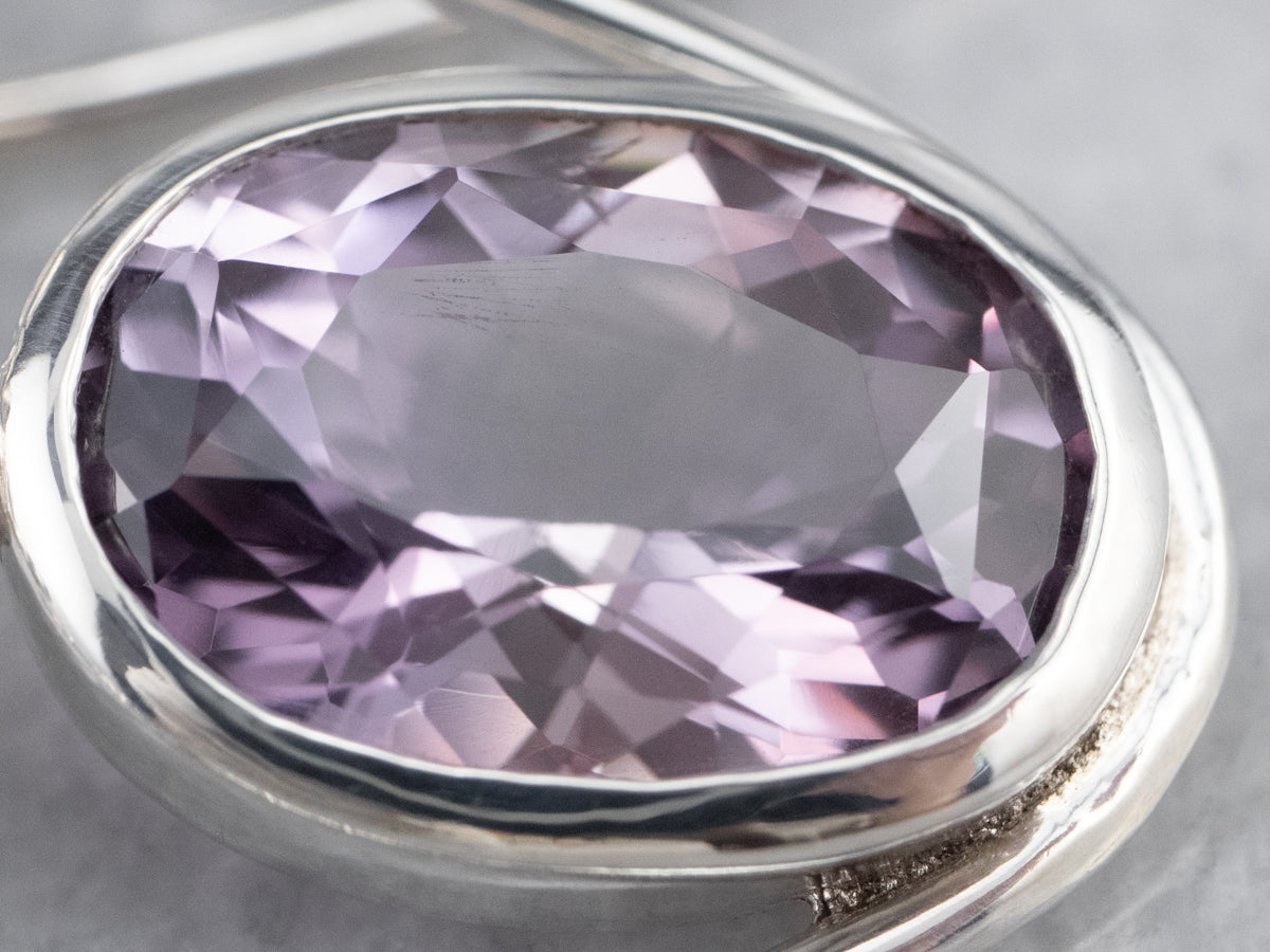 Sterling Silver Amethyst Drop Earrings