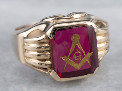 Vintage Masonic Statement Ring