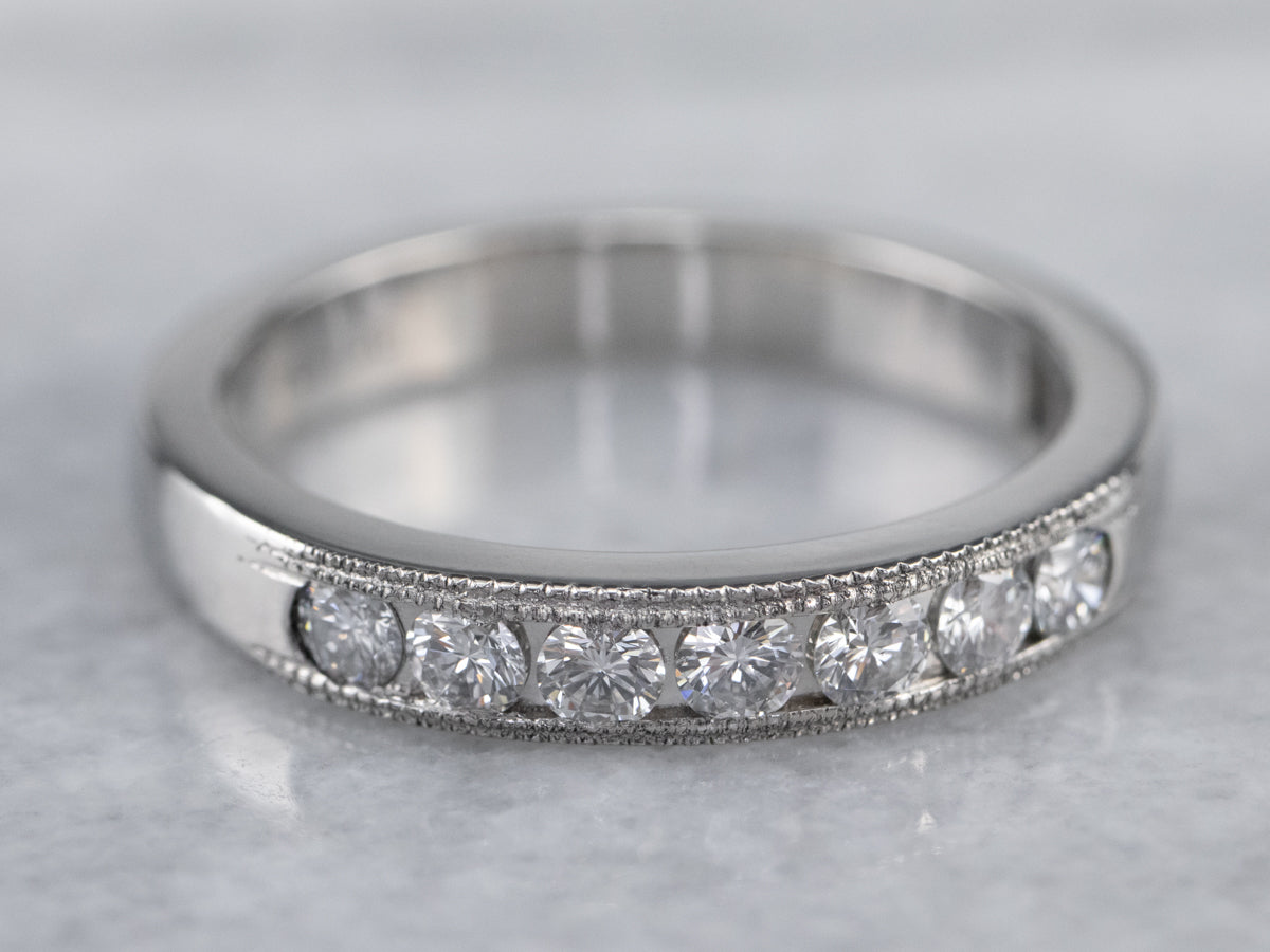 Vintage Platinum Diamond Band