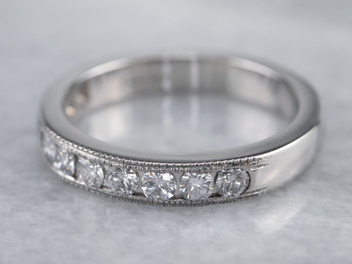 Vintage Platinum Diamond Band