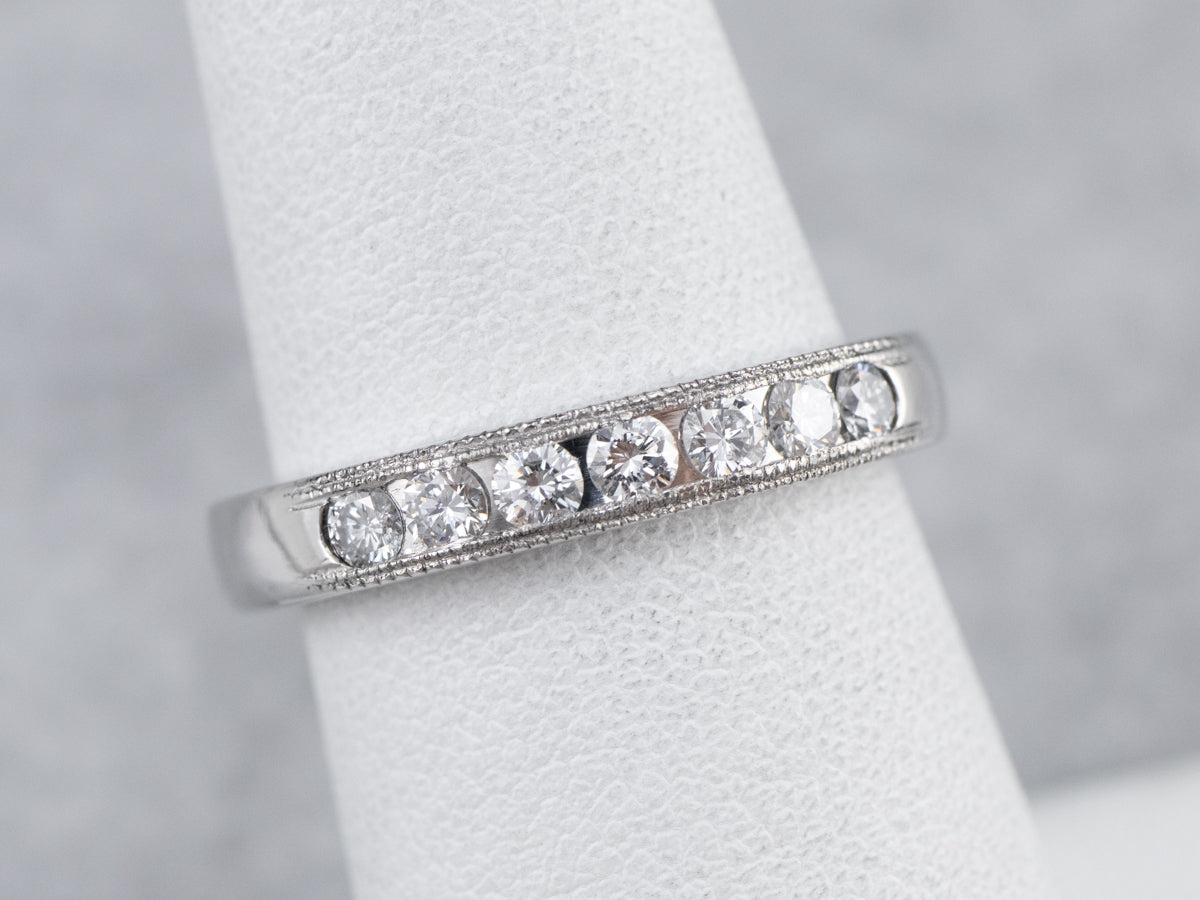 Vintage Platinum Diamond Band