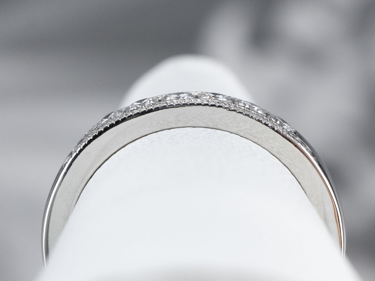 Vintage Platinum Diamond Band