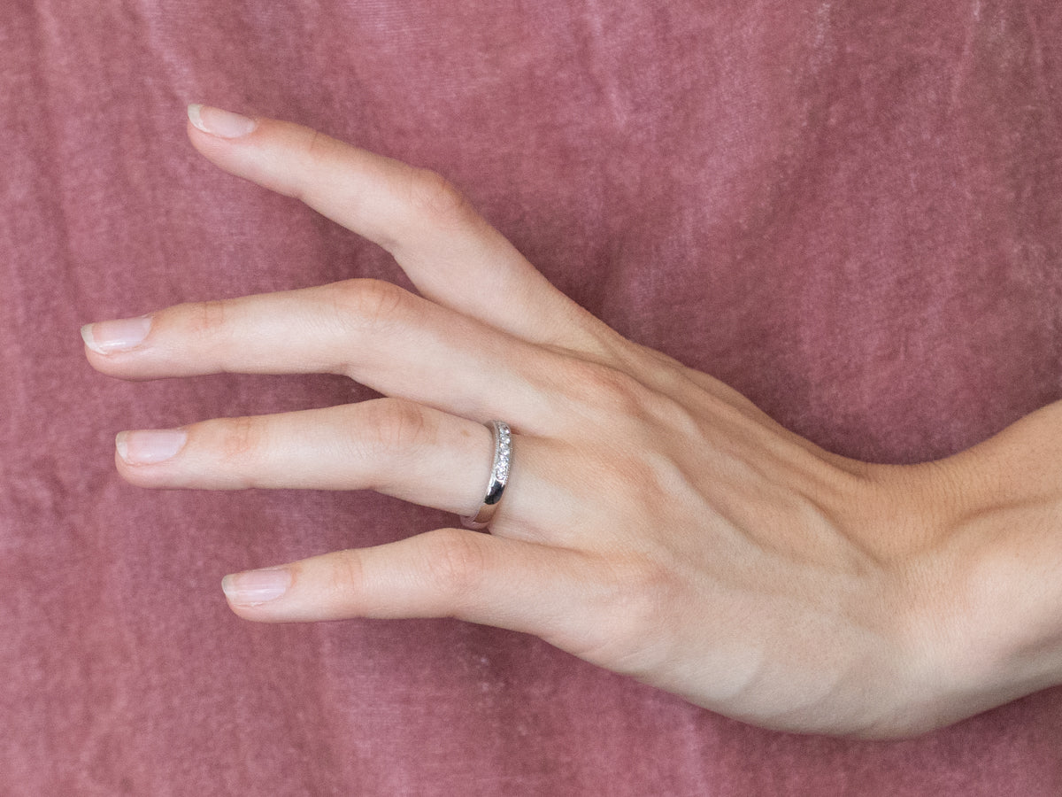 Vintage Platinum Diamond Band