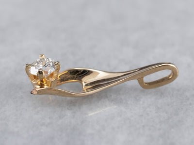 Simple Gold Diamond Pendant