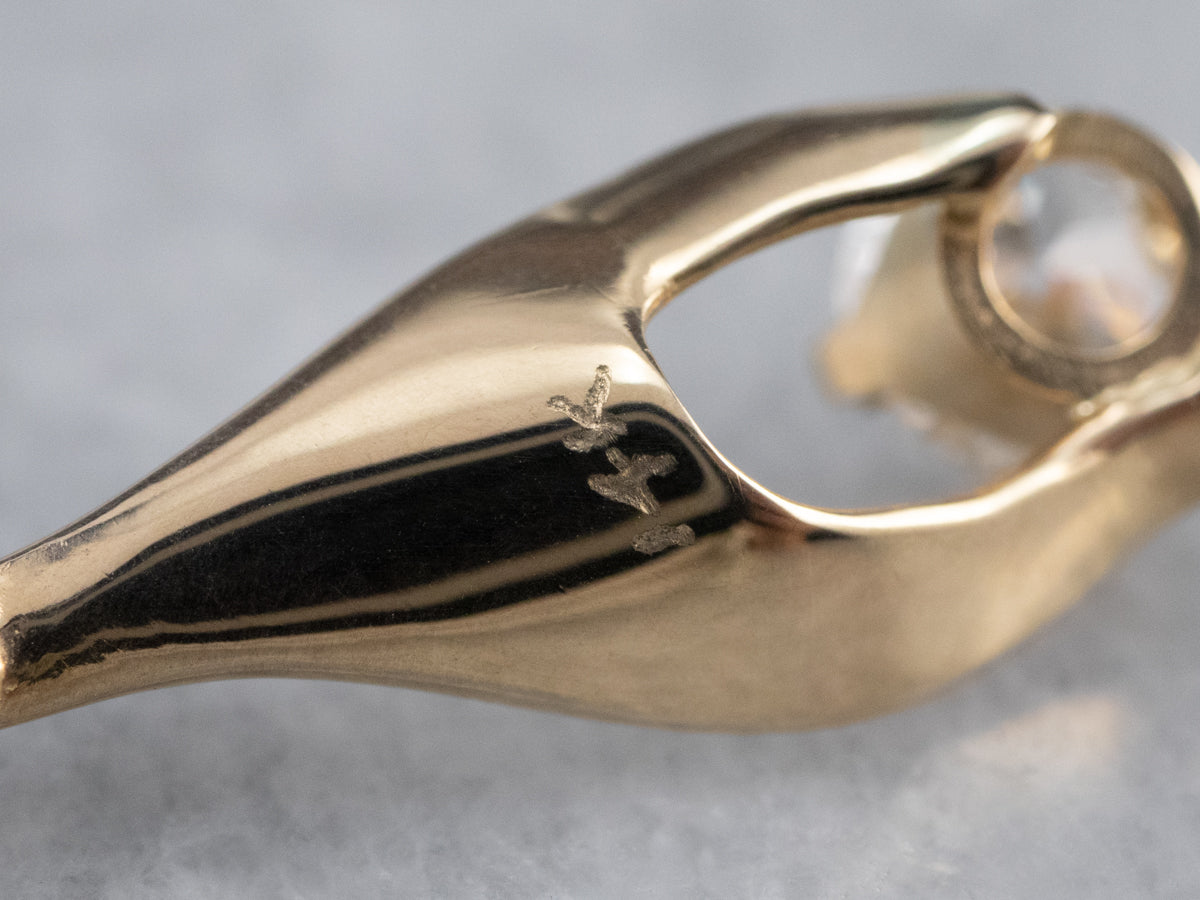 Simple Gold Diamond Pendant