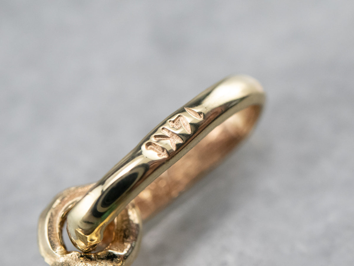 14K Gold Nefertiti Charm Pendant