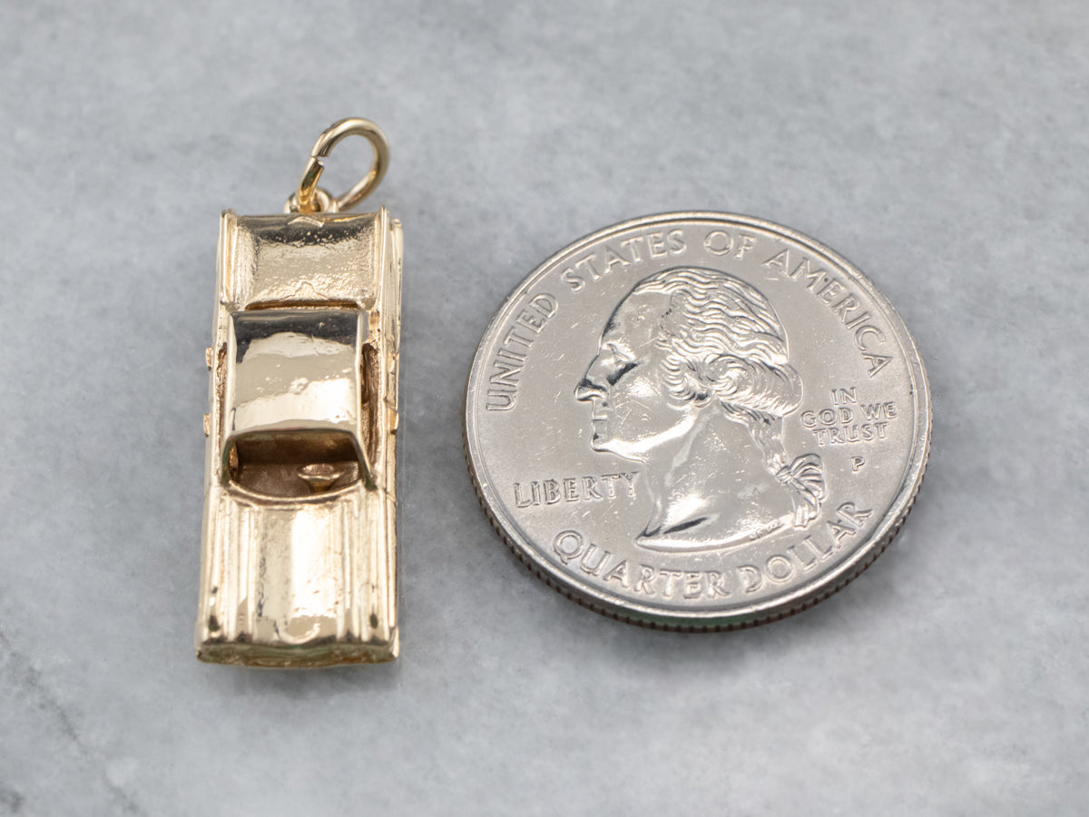 Vintage Cadillac Style Car Gold Charm